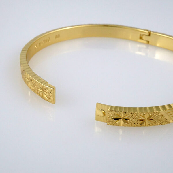 Bangles Woman/ Pulsos Dama/ Plain/  14K Real Color// P198 - Image 3