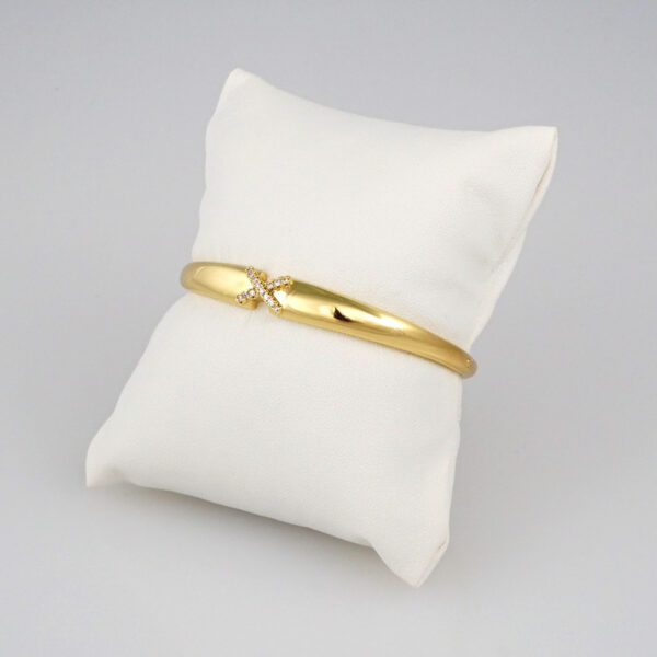 Bangles Woman/ Pulsos Dama/  Zircon Stone/  14K Real Color// P201 - Image 3