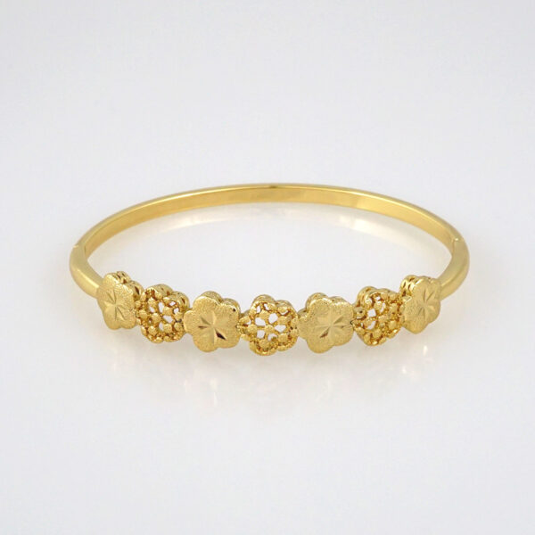 Bangles Woman/ Pulsos Dama/  Plain/  14K Real Color// P202
