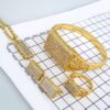 Cadenas & Colgantes & Earrings & Bracelets/ Chain W/Pendants /14K Real Color/Zircon Stone// SET406 - Image 5