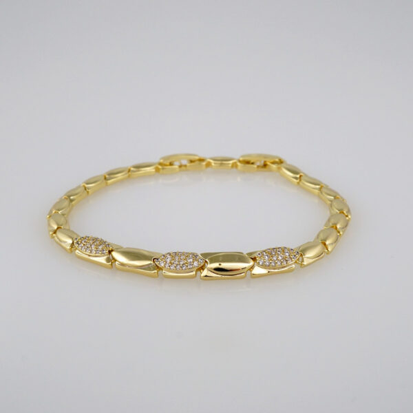 Bracelets Woman/ Pulseras mujer/   Zircon Stone/  14K Real Color// B422