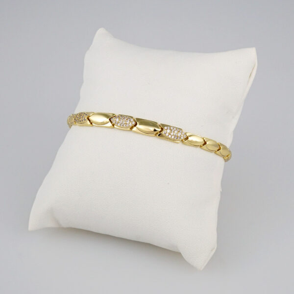 Bracelets Woman/ Pulseras mujer/   Zircon Stone/  14K Real Color// B422