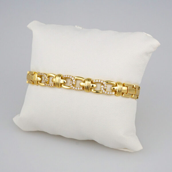 Bracelets Woman/ Pulseras mujer/   Zircon Stone/  14K Real Color// B424