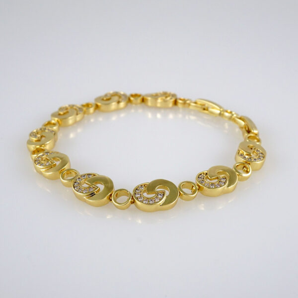 Bracelets Woman/ Pulseras Dama/  Zircon Stone/  14K Real Color// B434