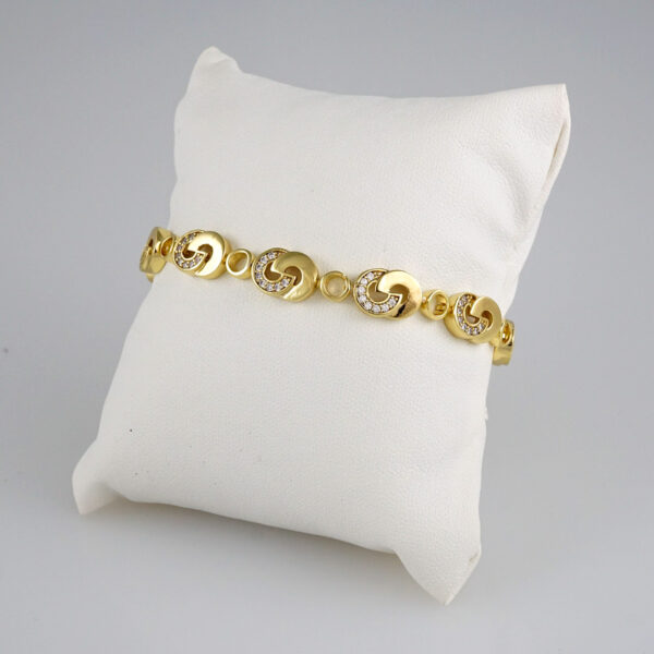 Bracelets Woman/ Pulseras Dama/  Zircon Stone/  14K Real Color// B434