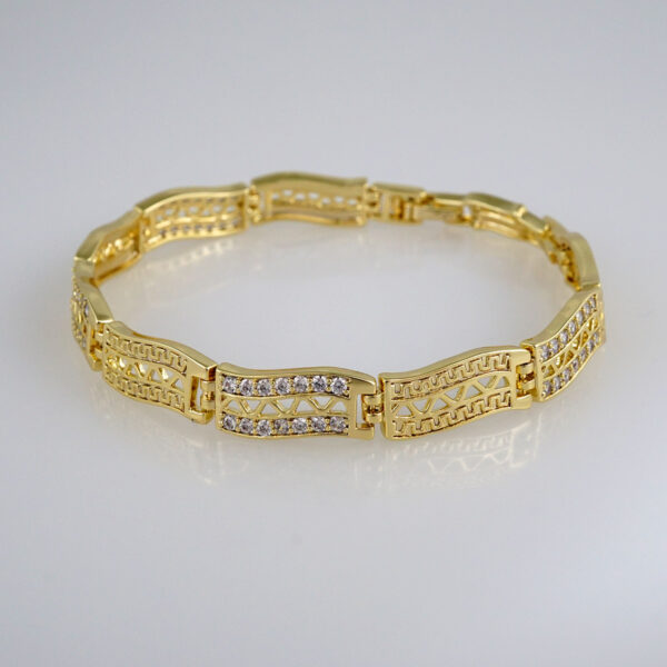 Bracelets Woman/ Pulseras Dama/  Zircon Stone/  14K Real Color// B435