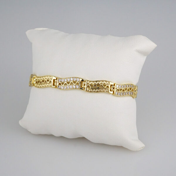 Bracelets Woman/ Pulseras Dama/  Zircon Stone/  14K Real Color// B435 - Image 2