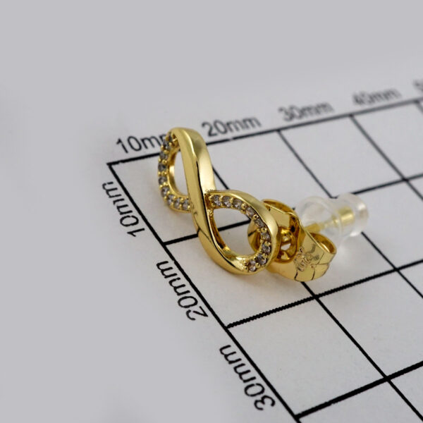 Earrings Woman/Aretes Dama/ Zircon Stone/  14K Real Color// E385