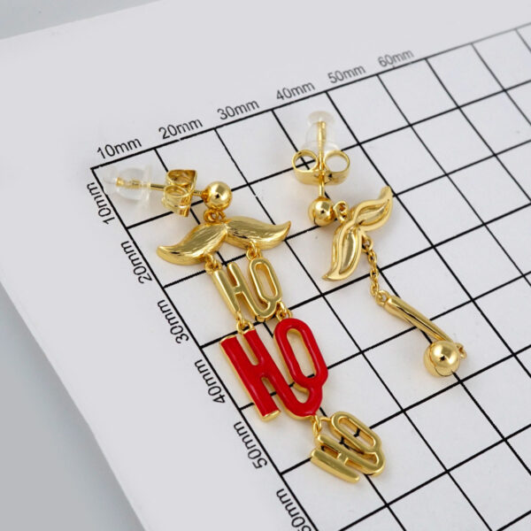 Earrings Woman/Aretes Dama/ Zircon Stone/  14K Real Color// E386 - Image 3