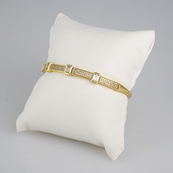Bangles Woman/ Pulsos Dama/ Zircon Stone/ 14K Real Color// P210 - Image 2