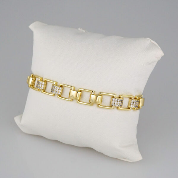 Bracelets Women/ Pulseras Dama/ Zircon Stone/14K Real Color// B458