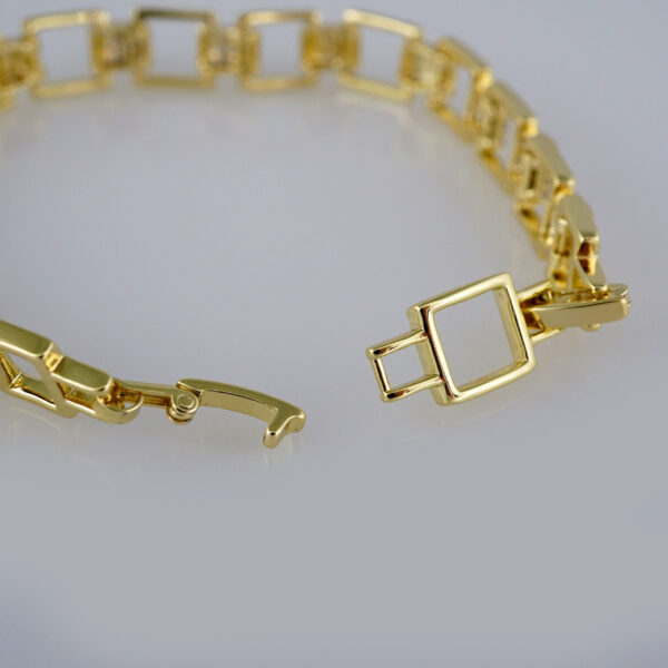 Bracelets Women/ Pulseras Dama/ Zircon Stone/14K Real Color// B458