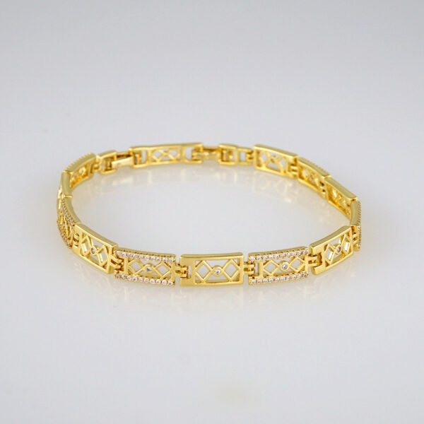 Bracelets Women/ Pulseras Dama/  Zircon Stone/  14K Real Color// B459