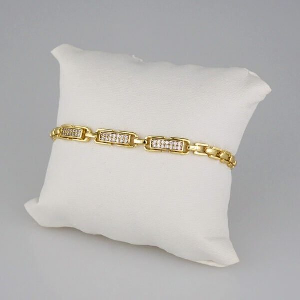 Bracelets Women/ Pulseras Dama/  Zircon Stone/  14K Real Color// B462