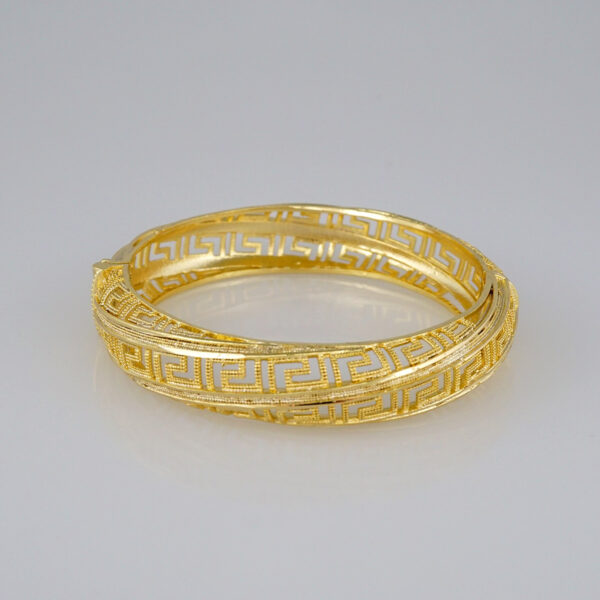 Bangles Women/ Pulsos Dama/  Plain/  14K Real Color// P227