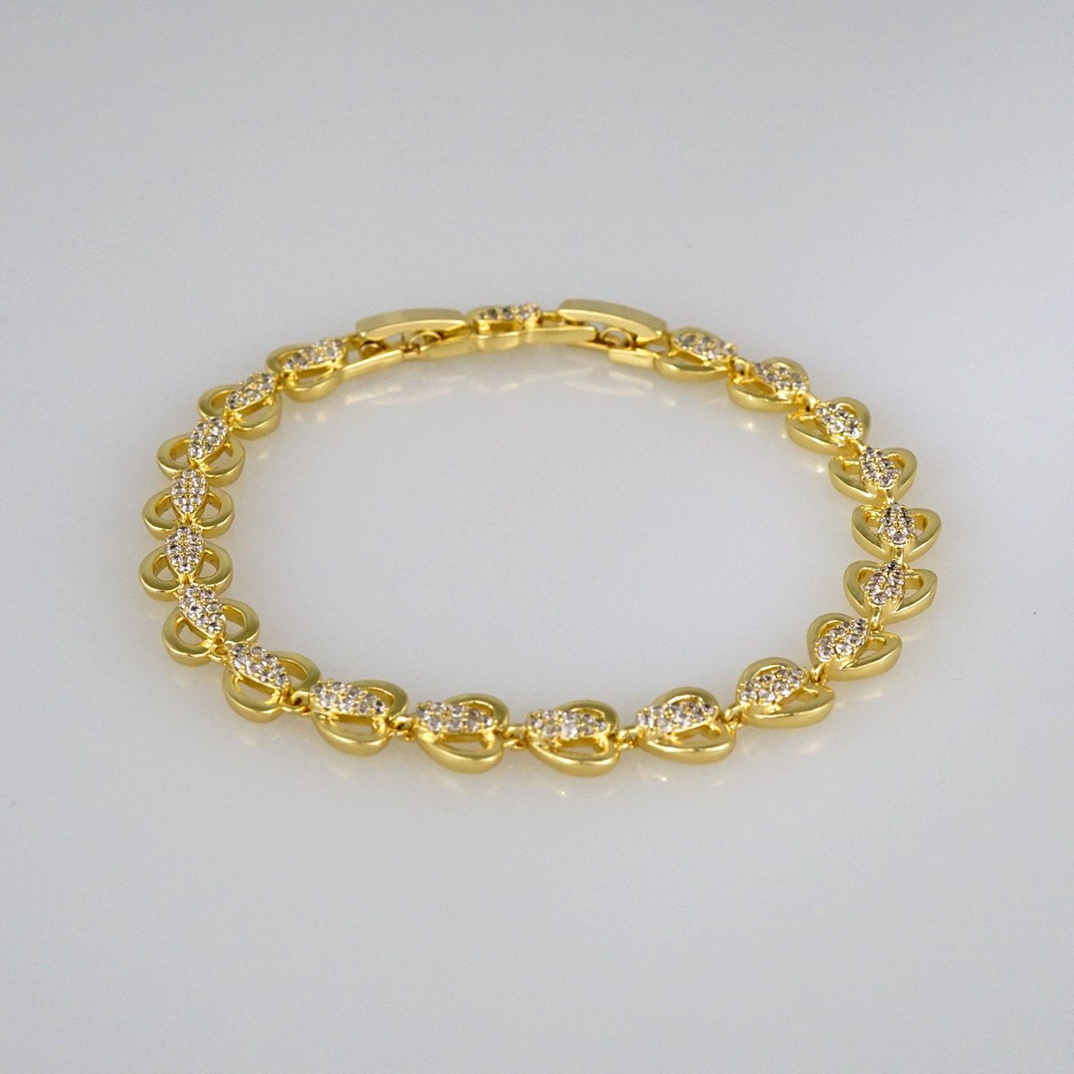 Bracelets Woman/ Pulseras Dama/ Zircon Stone/ 14K Real Color// B443 ...