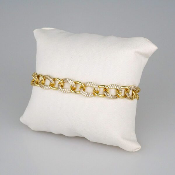 Bracelets Women/ Pulseras Dama/  Zircon Stone/  14K Real Color// B444