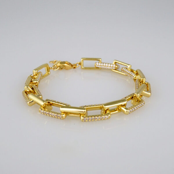 Bracelets Women/ Pulseras Dama/  Zircon Stone/  14K Real Color// B445