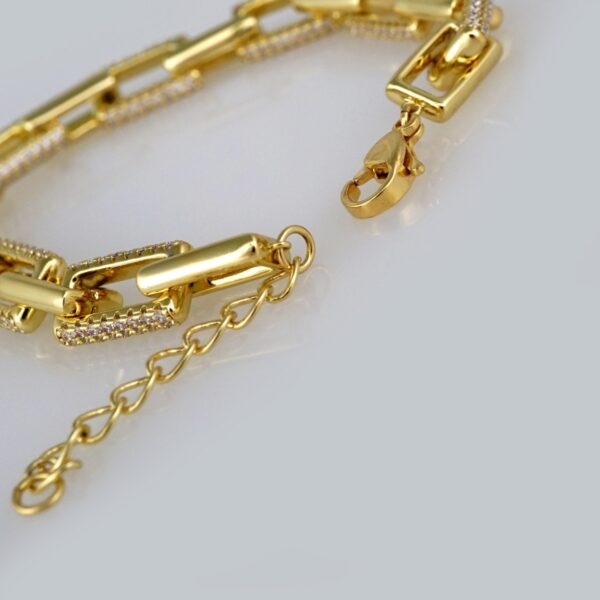 Bracelets Women/ Pulseras Dama/  Zircon Stone/  14K Real Color// B445