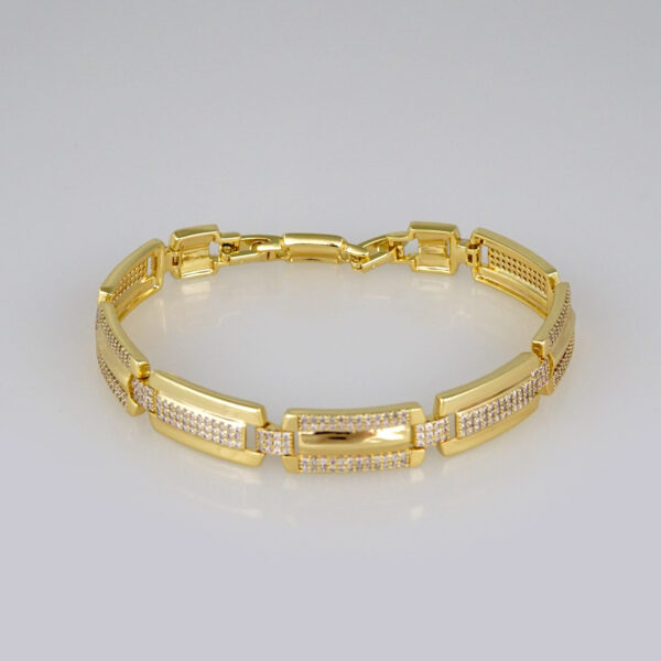 Bracelets Women/ Pulseras Dama/  Zircon Stone/  14K Real Color// B447