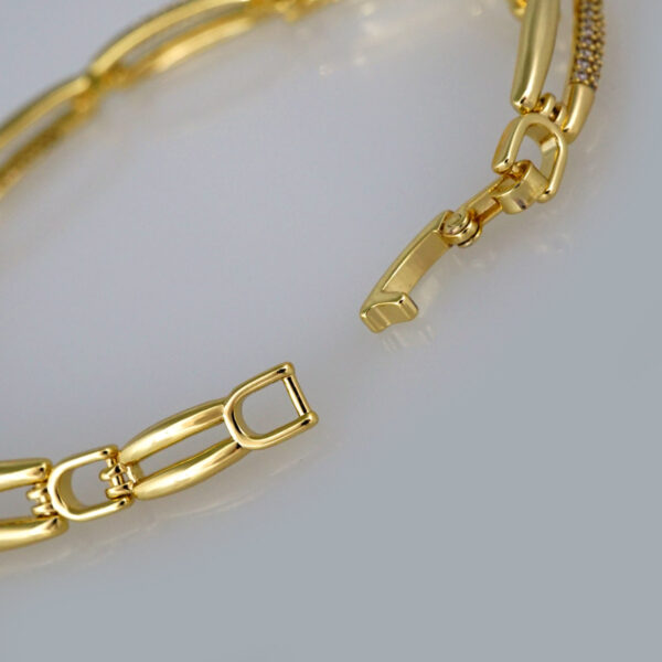 Bracelets Women/ Pulseras Dama/ Zircon Stone/14K Real Color// B450