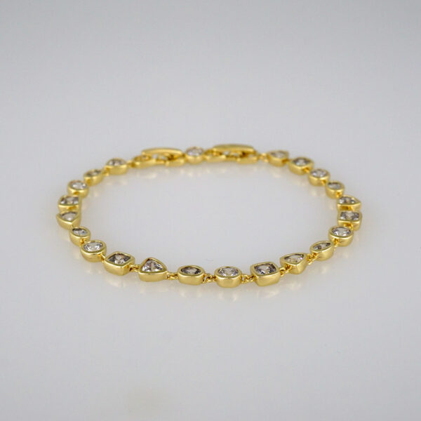 Bracelets Women/ Pulseras Dama/  Zircon Stone/  14K Real Color// B451