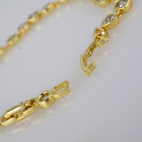 Bracelets Women/ Pulseras Dama/  Zircon Stone/  14K Real Color// B451