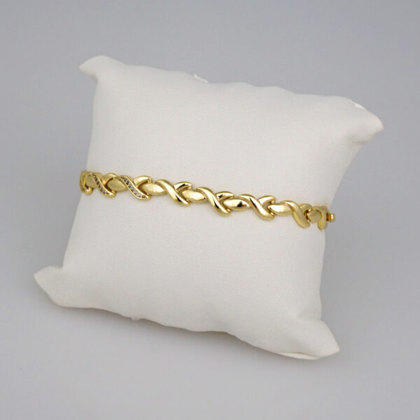 Bracelets Women/ Manillas Mujer/  14K Real Color/  Zircon Stone// B466