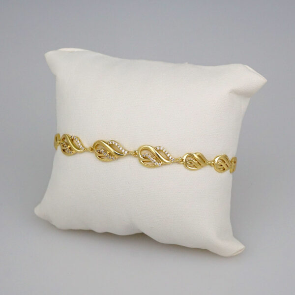 Bracelets Women/ Manillas Mujer/  14K Real Color/  Zircon Stone// B468