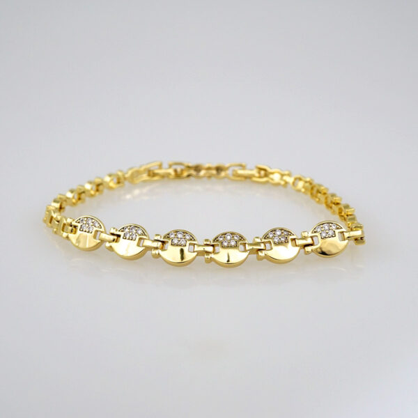 Bracelets Women/ Manillas Mujer/  14K Real Color/  Zircon Stone// B471