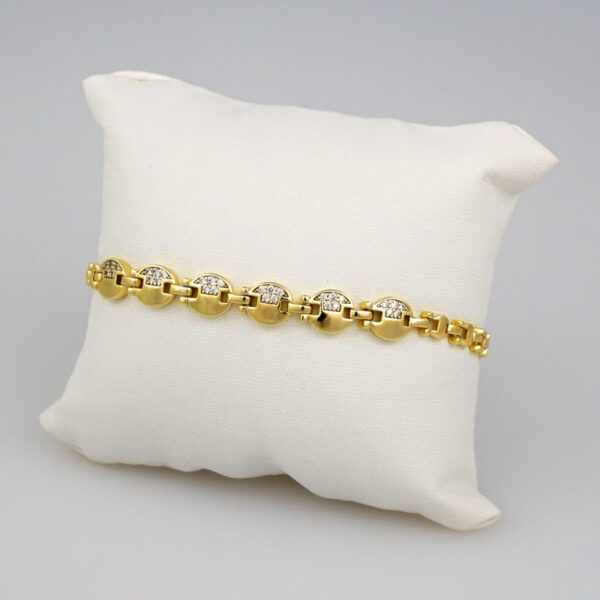 Bracelets Women/ Manillas Mujer/  14K Real Color/  Zircon Stone// B471