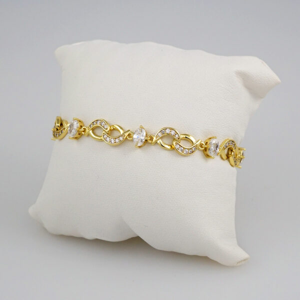 Bracelets Women/ Manillas Mujer/  14K Real Color/  Zircon Stone// B472