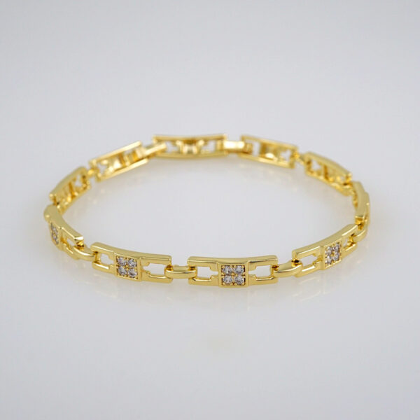 Bracelets Women/ Manillas Mujer/  14K Real Color/  Zircon Stone// B476