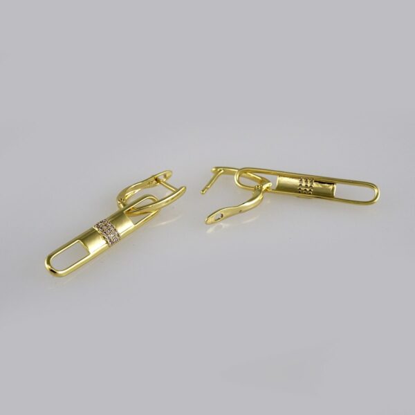 Earrings Woman/ Aretes Dama/  Zircon Stone/  14k Real Color// E402