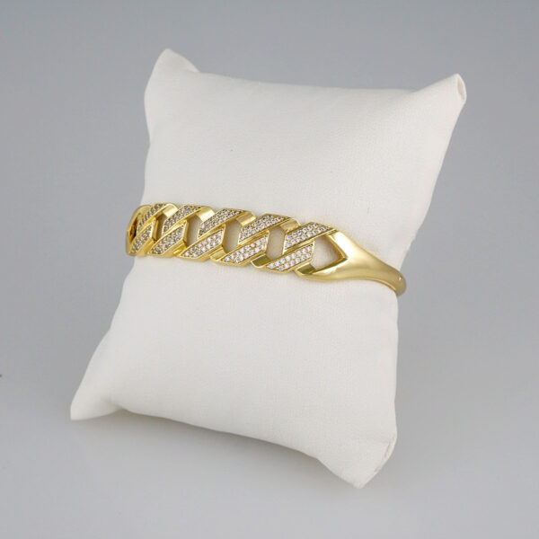 Bangles Woman/ Pulsos Dama/  Zircon Stone/  14K Real Color// P220 - Image 2