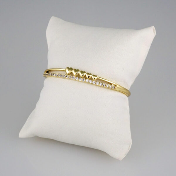 Bangles Woman/ Pulsos Dama/  Zircon Stone/  14K Real Color// P225 - Image 2