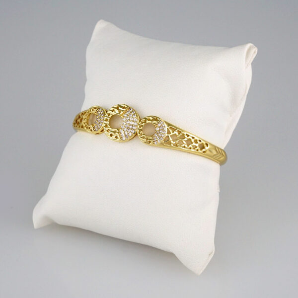 Bangles Woman/ Pulsos Dama/  Zircon Stone/  14K Real Color// P217 - Image 2