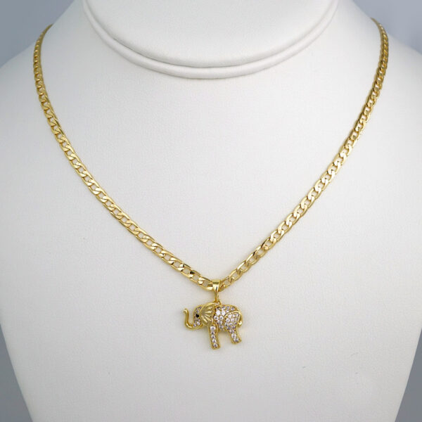 Cadenas & Colgantes/ Chain W/Pendants /  14K Real Color/  Zircon Stone/  3mm x45cm// SET439