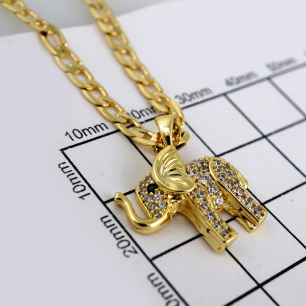 Cadenas & Colgantes/ Chain W/Pendants /  14K Real Color/  Zircon Stone/  3mm x45cm// SET439 - Image 3