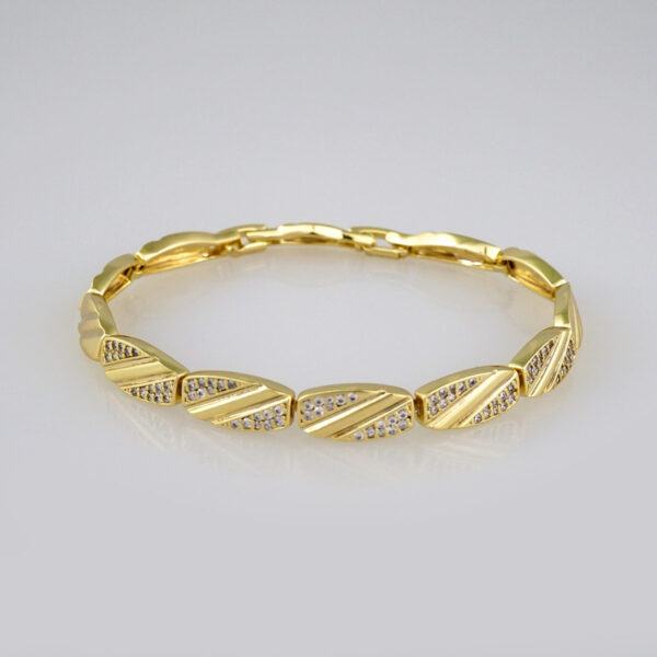 Bracelets Women/ Pulseras Dama/  Zircon Stone/ 14K Real Color// B481