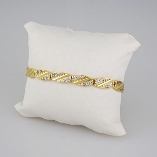 Bracelets Women/ Pulseras Dama/  Zircon Stone/ 14K Real Color// B481