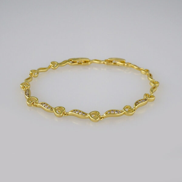 Women Bracelets/ Pulseras Dama/ Zircon Stone/14K Real Color// B491