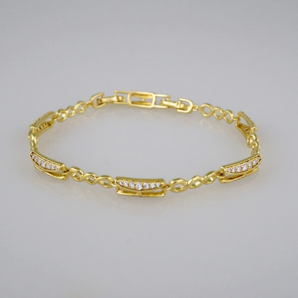 Women Bracelets/ Pulseras Dama/ Zircon Stone/14K Real Color// B493