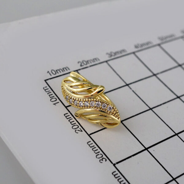 Earrings Women/ Aretes Dama/ Zircon Stone/ 14k Real Color// E415