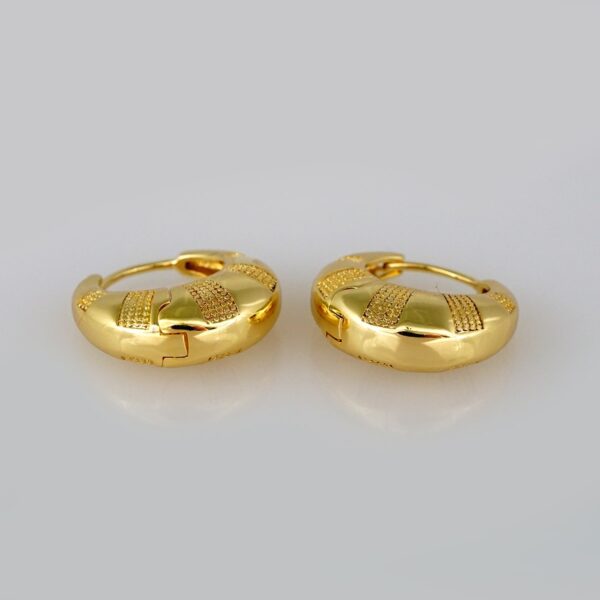 Earrings Women/ Aretes Dama/ Plain/ 14k Real Color// E420