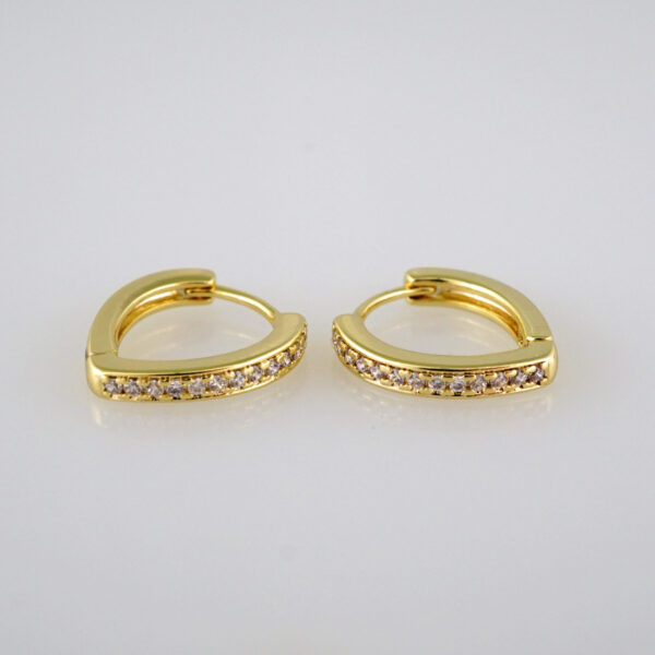 Earrings Women/ Aretes Dama/ Zircon Stone/ 14k Real Color// E424