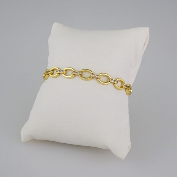 Bracelets Women/ Pulseras Dama/  Zircon Stone/ 14K Real Color// B482