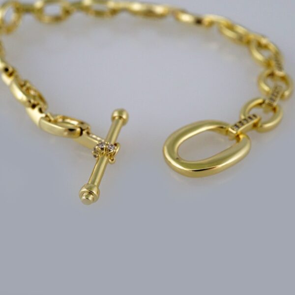 Bracelets Women/ Pulseras Dama/  Zircon Stone/ 14K Real Color// B482