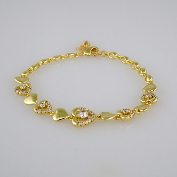 Bracelets Women/ Pulseras Dama/  Zircon Stone/ 14K Real Color// B483