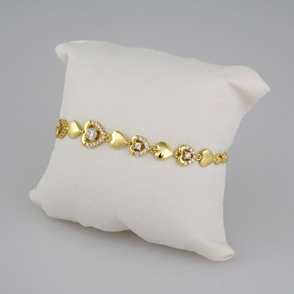 Bracelets Women/ Pulseras Dama/  Zircon Stone/ 14K Real Color// B483 - Image 2